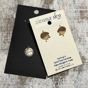 Cute Hedgehog Charm and Earrings